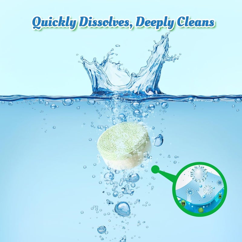 Bellaluce Garbage Disposal Cleaner Deodorizer Tablets-48 Pack Deep Cleaning Disposer Descaler Freshener-Heavy Duty Grease Grime Limescale Odor Smell Remover-for Kitchen All Disposals Mint Foaming 2 Year Supply - Image 2